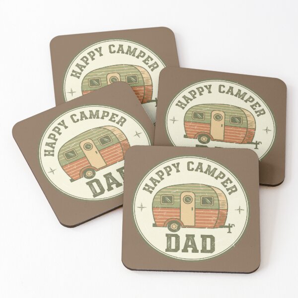 Item preview, Happy Camper Dad Retro Badge designed and sold by Teeny Quities.