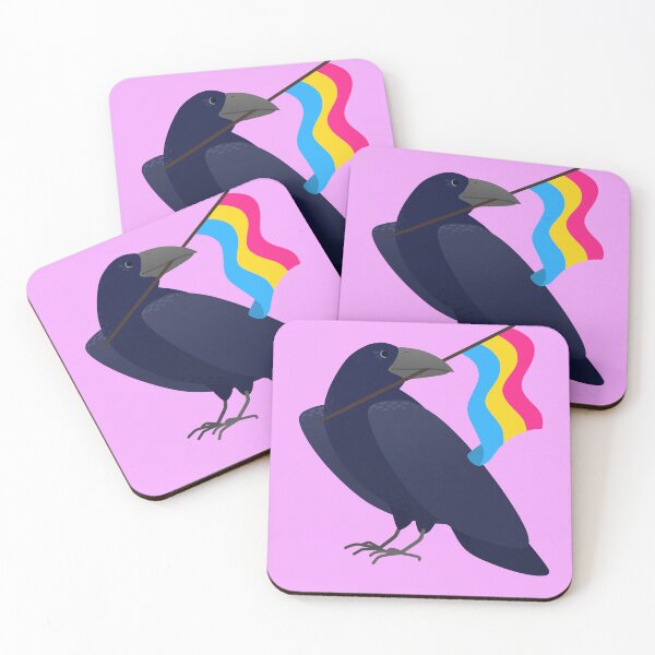 Item preview, Pansexual Pride Crow designed and sold by ElisabethDraws.