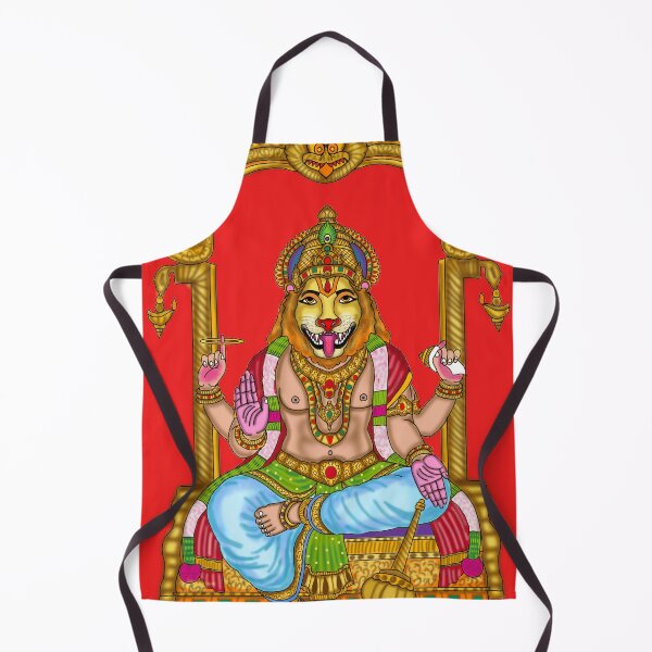 Item preview, Lord Narasimha Artwork | Fierce Divine Hindu Digital Illustration designed and sold by Harshit_Digital_Arts.