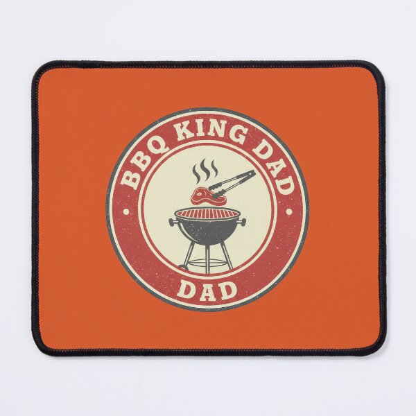 Item preview, BQ King Dad Retro Grill Badge designed and sold by Teeny Quities.