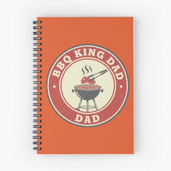 Item preview, BQ King Dad Retro Grill Badge designed and sold by Teeny Quities.