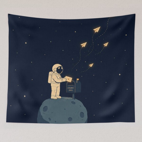 Item preview, Astronaut Sending Cosmic Letters designed and sold by Creative_Canvas.