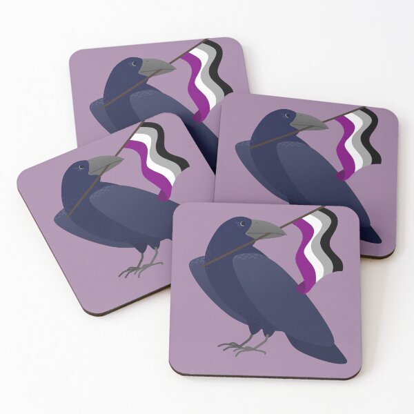 Item preview, Asexual Pride Crow designed and sold by ElisabethDraws.