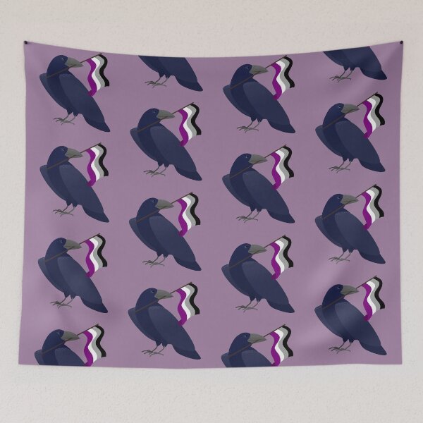 Item preview, Asexual Pride Crow designed and sold by ElisabethDraws.