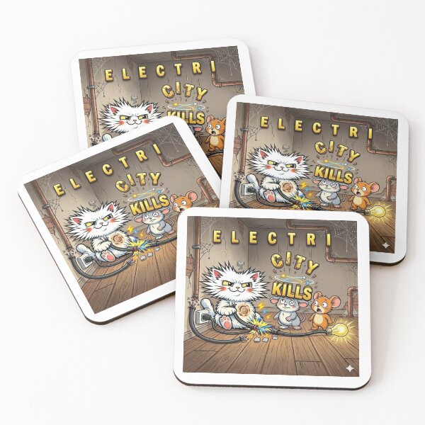 Item preview, Electricity Kills - Angry Cat Electric Shock Sticker designed and sold by SNC3421.