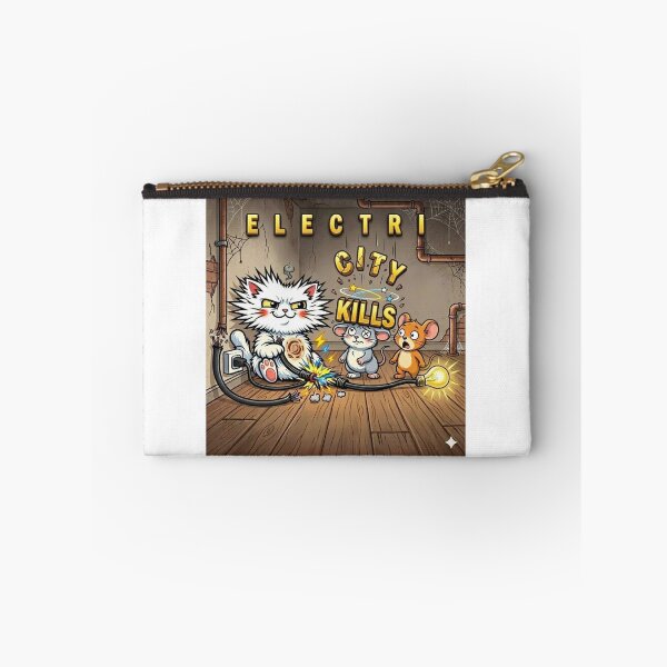 Item preview, Electricity Kills - Angry Cat Electric Shock Sticker designed and sold by sabarinath3421.