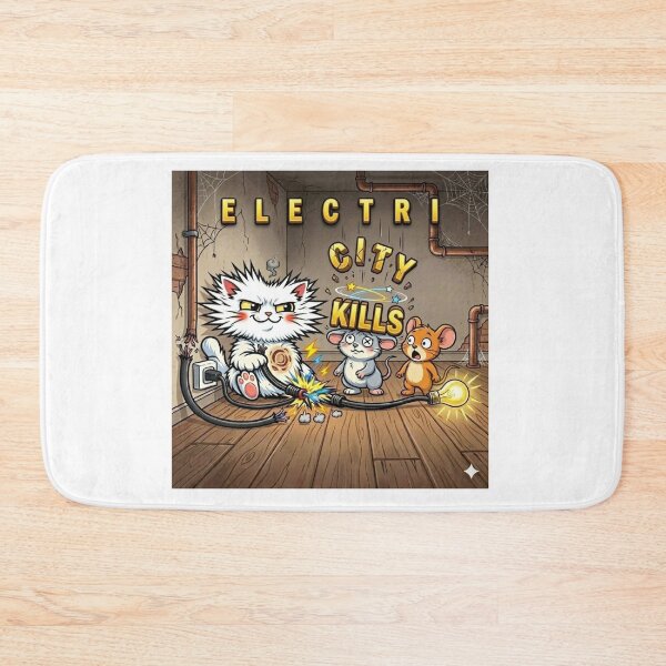 Item preview, Electricity Kills - Angry Cat Electric Shock Sticker designed and sold by SNC3421.