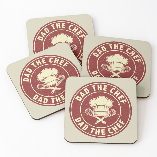 Item preview, Dad The Chef Retro Cooking Badge designed and sold by Teeny Quities.