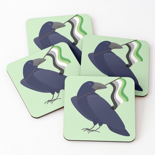 Item preview, Aromantic Pride Crow designed and sold by ElisabethDraws.