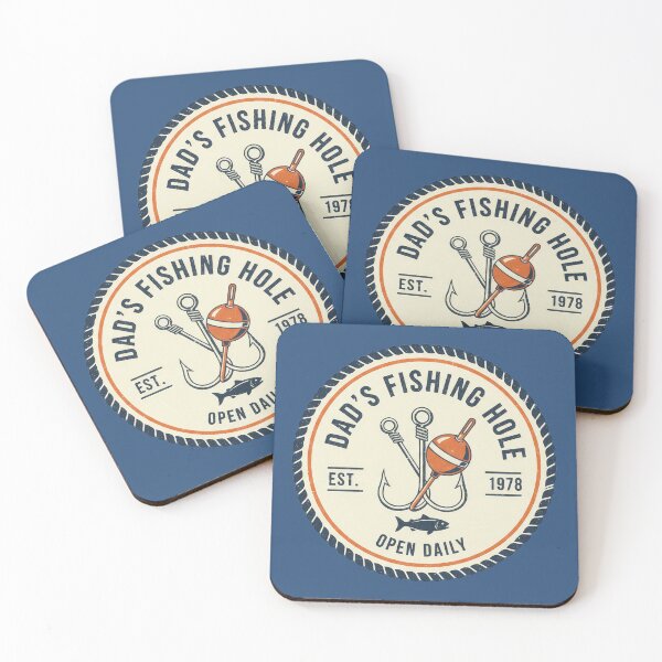 Item preview, Dad’s Fishing Hole Retro Badge designed and sold by Teeny Quities.