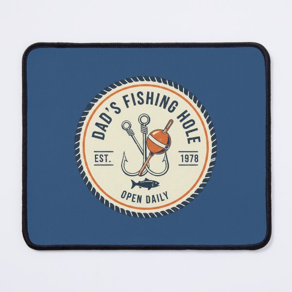 Item preview, Dad’s Fishing Hole Retro Badge designed and sold by Teeny Quities.