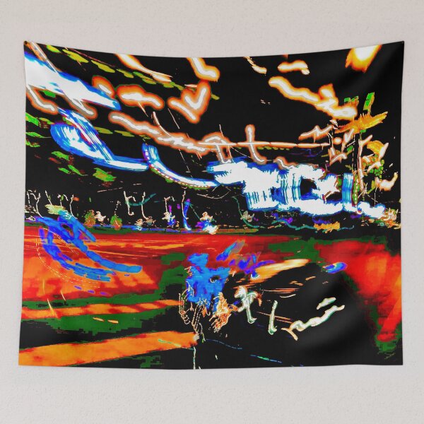 Item preview,  Rotterdam Cyberpunk Neon ICM Abstract Night Photography designed and sold by Jonnekesart.