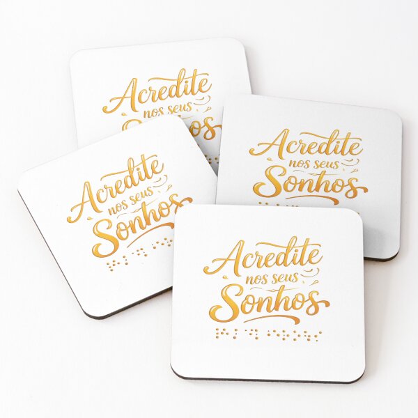 Item preview, Believe in Your Dreams | Portuguese Braille Minimalist Quote designed and sold by MotivArtes.