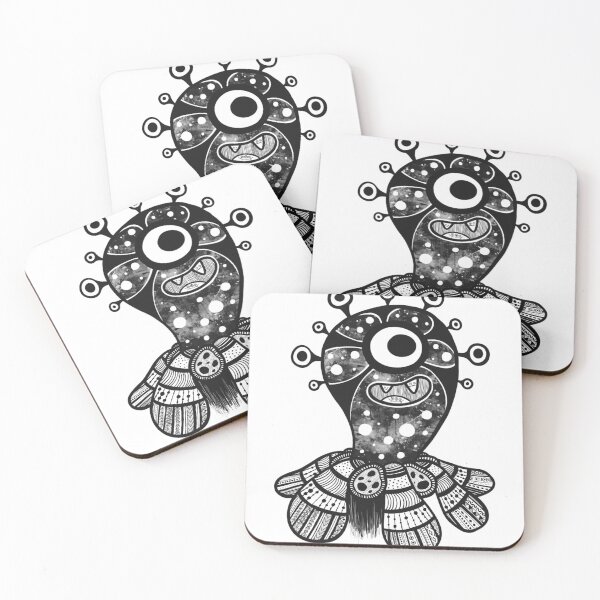 Item preview, Cyclops Alien Monster Intricate Patterned Tentacles designed and sold by Pixel-Spingola.