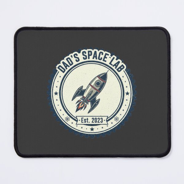 Item preview, Dad’s Space Lab Rocket Badge designed and sold by Teeny Quities.