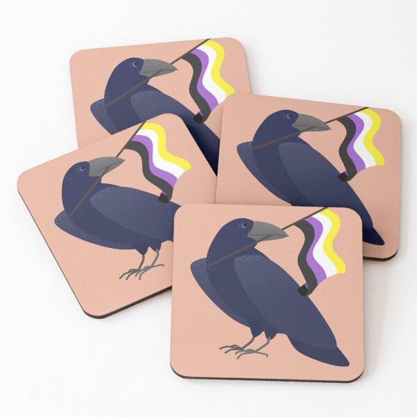 Item preview, Nonbinary Pride Crow designed and sold by ElisabethDraws.