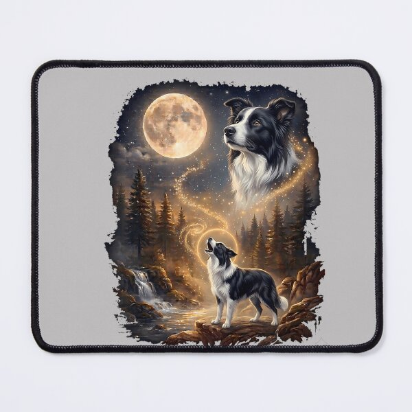Item preview, Border Collie Howling At The Moon Funny Border Collie Dog designed and sold by MabelWells.