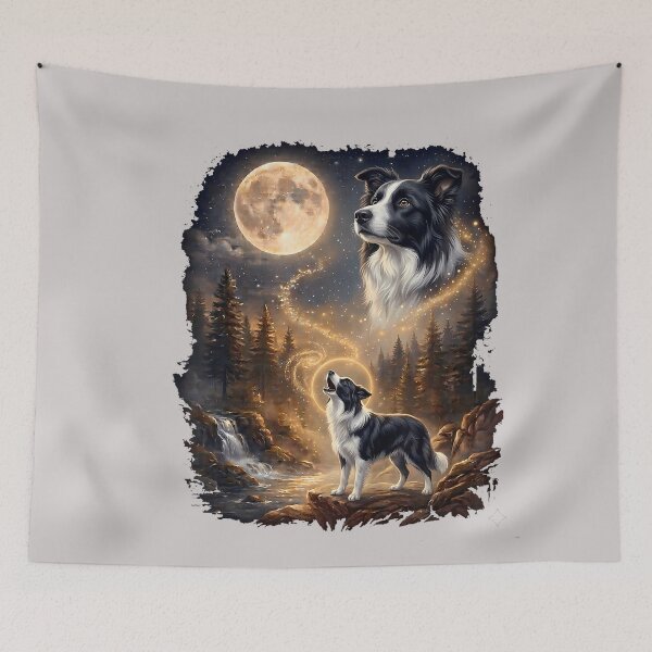 Item preview, Border Collie Howling At The Moon Funny Border Collie Dog designed and sold by MabelWells.