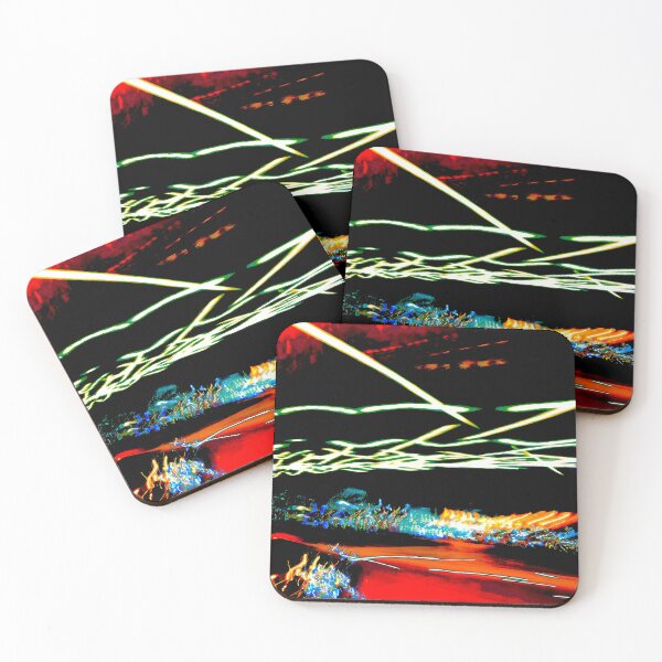 Item preview,  of Neon Skyline  on the road icm photo Expressive City Blur Long Exposure Rotterdam Nightscape designed and sold by Jonnekesart.