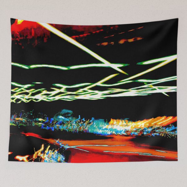 Item preview,  of Neon Skyline  on the road icm photo Expressive City Blur Long Exposure Rotterdam Nightscape designed and sold by Jonnekesart.