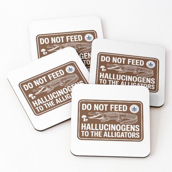 Item preview, Alligator Hallucinogen Warning Sign designed and sold by NiftyWrx.