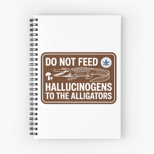 Item preview, Alligator Hallucinogen Warning Sign designed and sold by NiftyWrx.