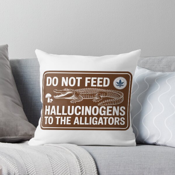 Item preview, Alligator Hallucinogen Warning Sign designed and sold by NiftyWrx.