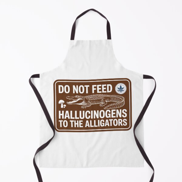 Item preview, Alligator Hallucinogen Warning Sign designed and sold by NiftyWrx.