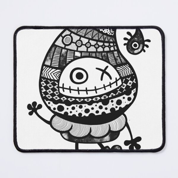 Item preview, Quirky Pointy Hat Goblin Stitched Smile Artwork designed and sold by Pixel-Spingola.