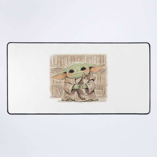 Item preview, BABY YODA LIBRARY CAT designed and sold by LIS AND MELIVERSO.