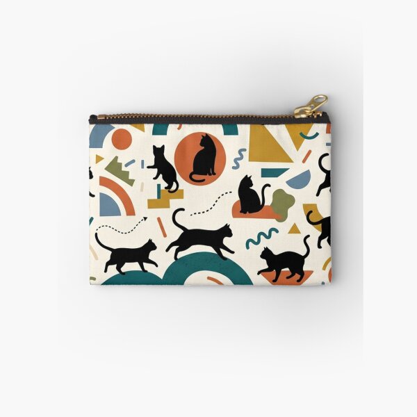 Item preview, Black Cat Silhouettes Geometric Pattern Colorful Boho designed and sold by Owcomm.