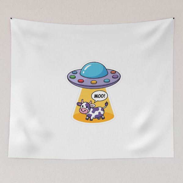 Item preview, Alien Abduction with Moo designed and sold by NiftyWrx.