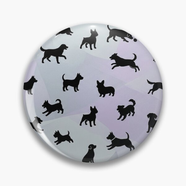 Item preview, Dog Silhouettes Pattern Purple Geometric Background designed and sold by Owcomm.