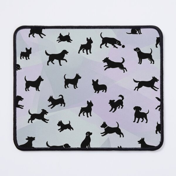 Item preview, Dog Silhouettes Pattern Purple Geometric Background designed and sold by Owcomm.