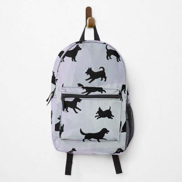 Item preview, Dog Silhouettes Pattern Purple Geometric Background designed and sold by Owcomm.