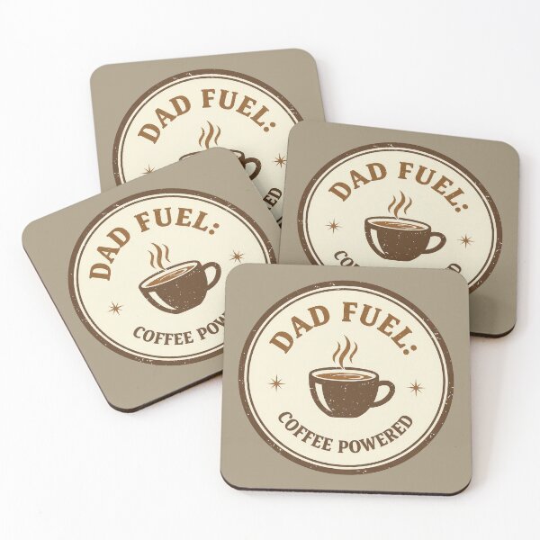 Item preview, Dad Fuel Coffee Powered Badge designed and sold by Teeny Quities.