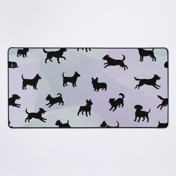 Item preview, Dog Silhouettes Pattern Purple Geometric Background designed and sold by Owcomm.