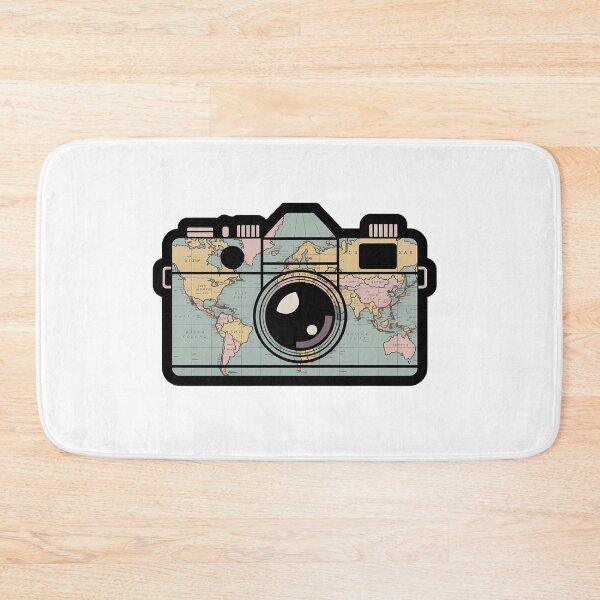 Item preview, Vintage Camera & World Map Design designed and sold by NiftyWrx.
