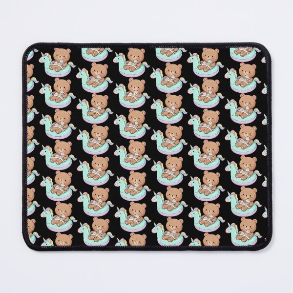 Item preview, Brown Teddy Relaxing in Teal Horned Floatie designed and sold by Emegan Print Art.