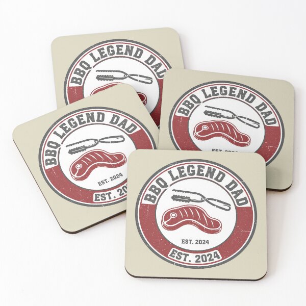 Item preview, BBQ Legend Dad Retro Grill Badge designed and sold by Teeny Quities.