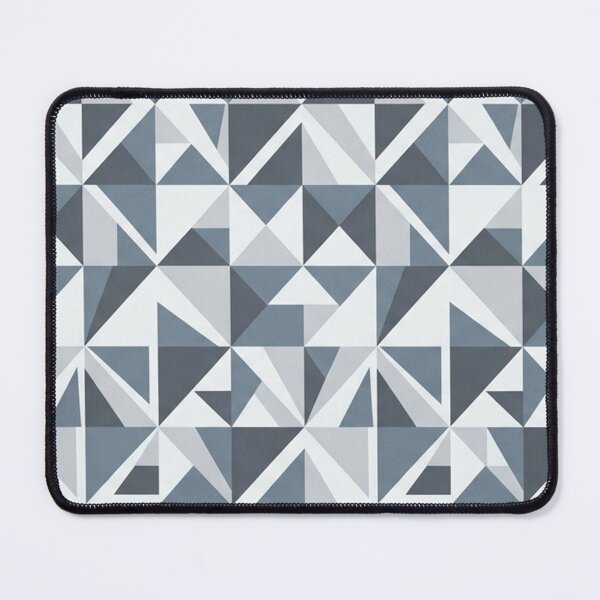 Item preview, Geometric Triangle Pattern Blue Gray Modern Mosaic Tile designed and sold by Owcomm.