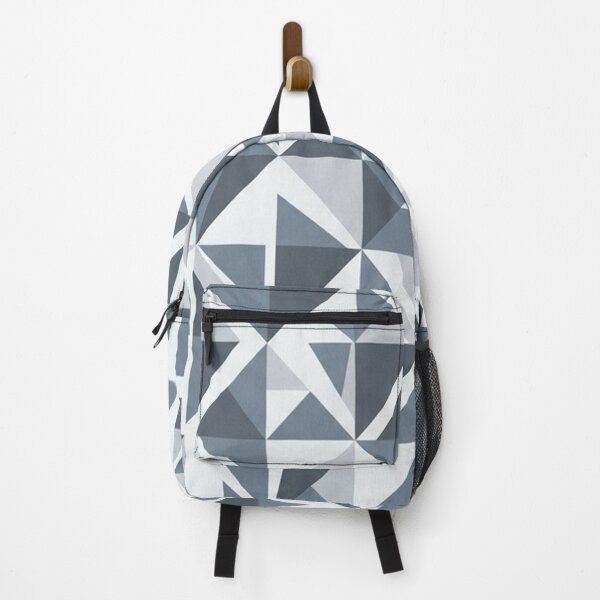 Item preview, Geometric Triangle Pattern Blue Gray Modern Mosaic Tile designed and sold by Owcomm.