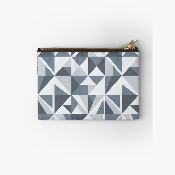 Item preview, Geometric Triangle Pattern Blue Gray Modern Mosaic Tile designed and sold by Owcomm.