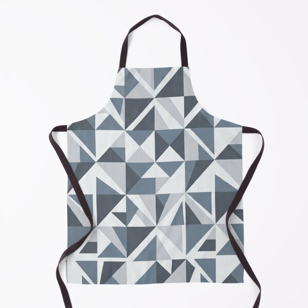 Item preview, Geometric Triangle Pattern Blue Gray Modern Mosaic Tile designed and sold by Owcomm.