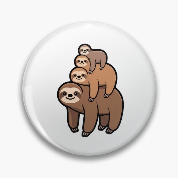 Item preview, Playful Sloth Stack Illustration designed and sold by NiftyWrx.