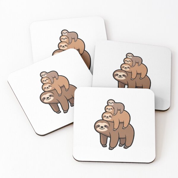 Item preview, Playful Sloth Stack Illustration designed and sold by NiftyWrx.