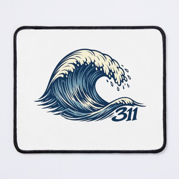 Item preview, 311 Ocean Wave Retro Surf Graphic designed and sold by Dresut.