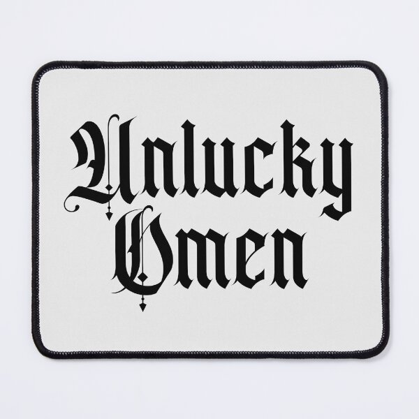 Item preview, Black Unlucky Omen Text designed and sold by Wuhvly.