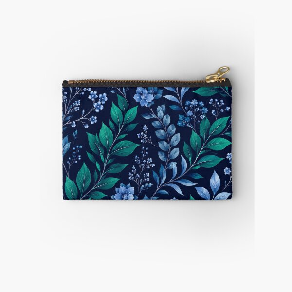 Item preview, Midnight Blue Floral Botanical Pattern Dark Navy Leaves and Flowers designed and sold by Owcomm.
