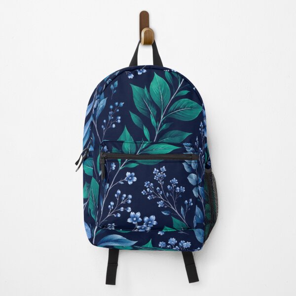 Item preview, Midnight Blue Floral Botanical Pattern Dark Navy Leaves and Flowers designed and sold by Owcomm.
